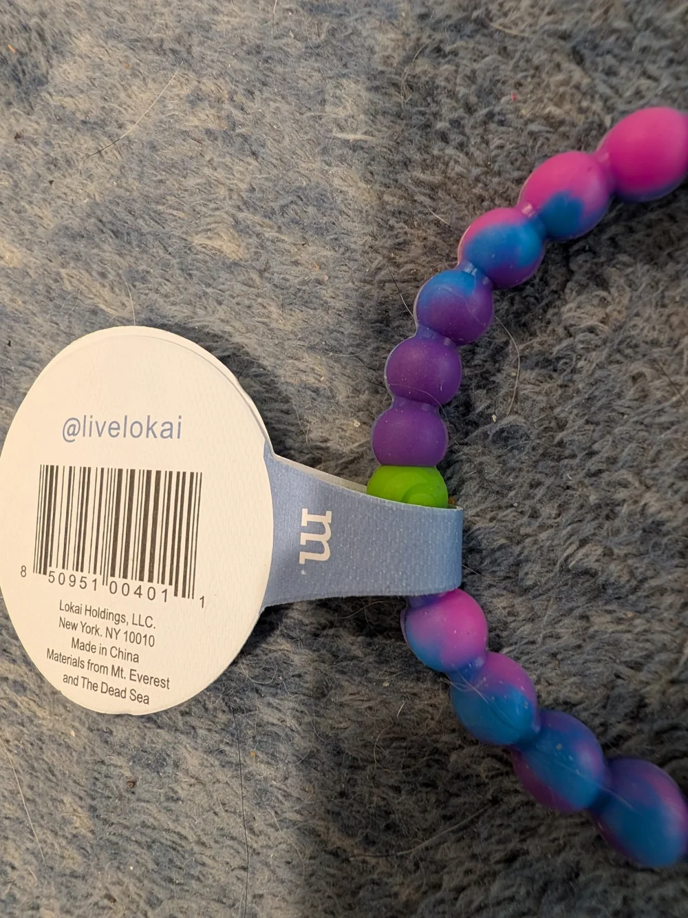 Lokai Kids Balance Bracelet NWT - Pink, Blue, Purple, & Accent Yellow/Green